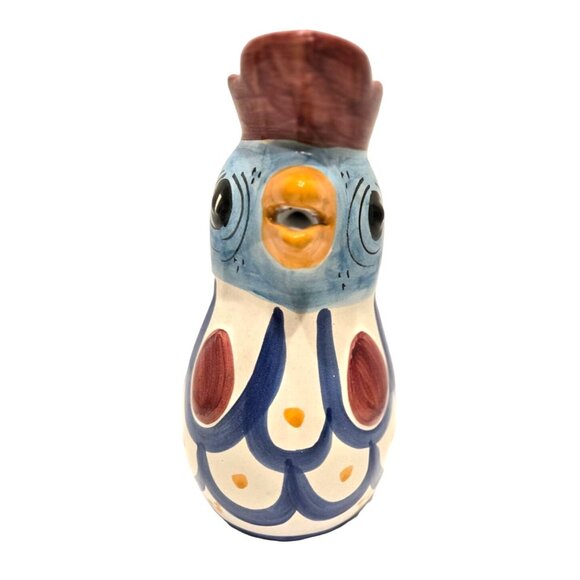 SOLIMENE POTTERY VIETRI Italian Hand Painted Pitcher Jug Chicken Hen 8.5'' - Picture 3 of 5